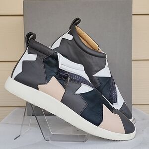 Giuseppe Zanotti Multicolor Flat Side Zipper Sneakers Booties High Tops US 10